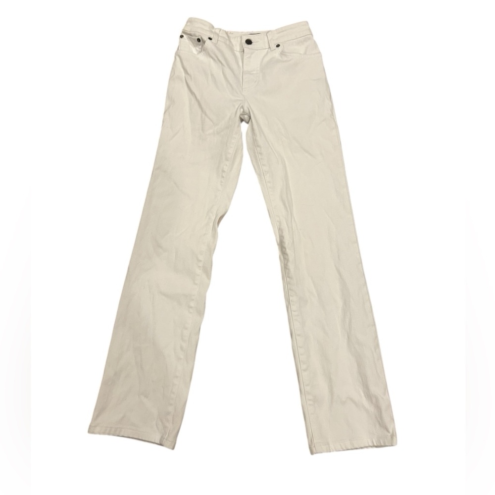 LRL Lauren Jeans Co. Womens White Denim Straight Leg Cropped Jeans Size 2